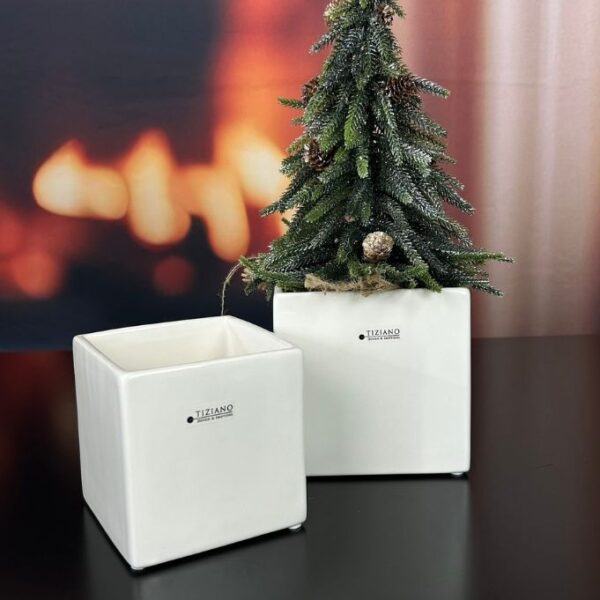 Kübel Ascoli creme-weiß