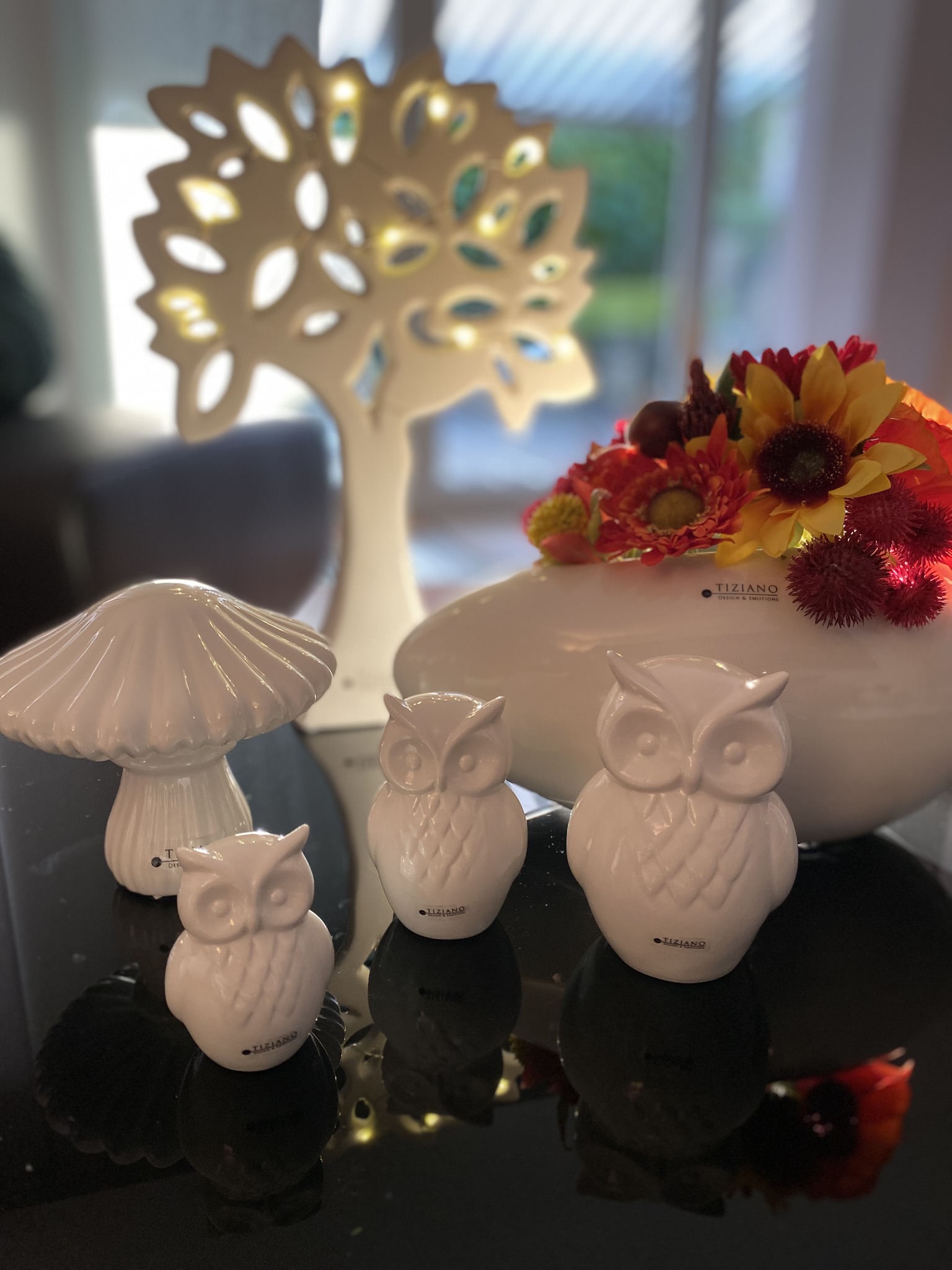 Deko Eule Aurelia creme-weiß – Bild 3