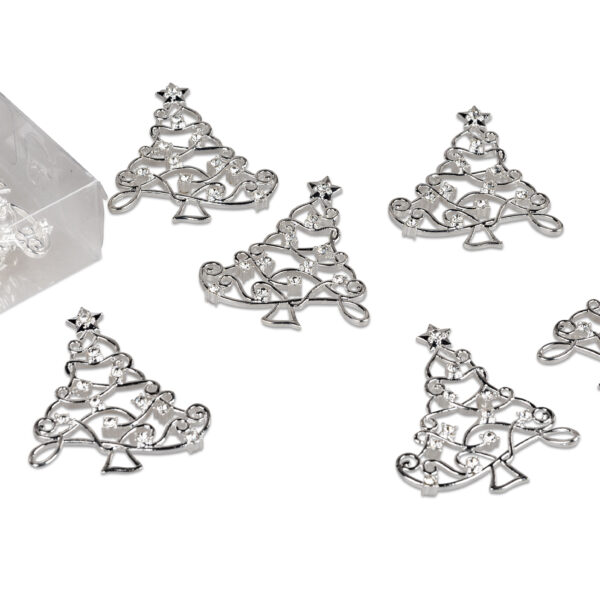 Deko Baum 6cm silber-Kristall