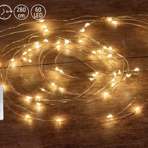 Lichtgirlande 280cm mit 60 LEDs