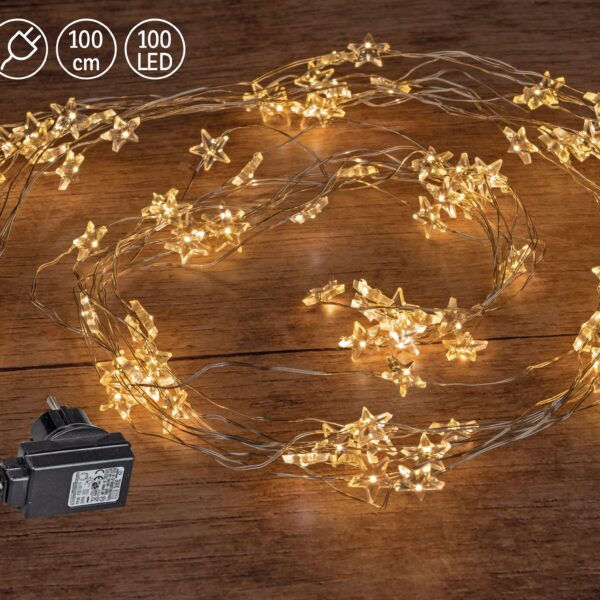 Lichtgirlande 100cm Sterne mit 100 LEDs