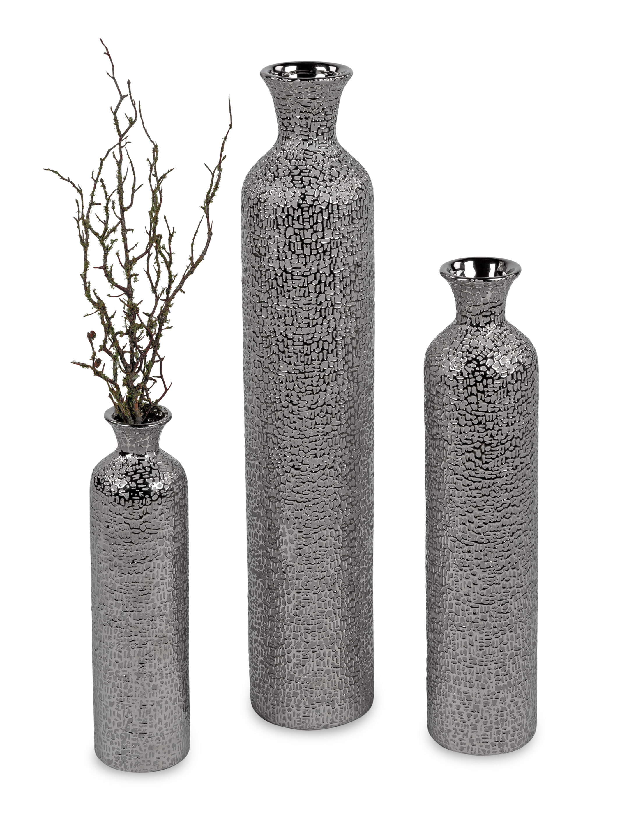 Vasen Helsinki grau-silber – Bild 3