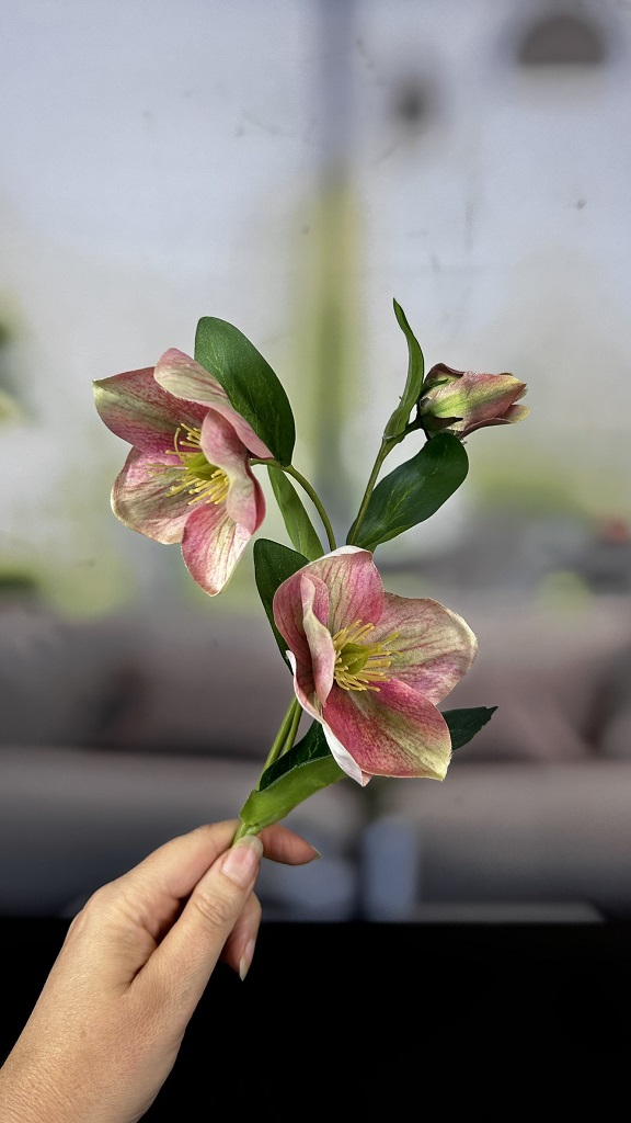 Deko Christrose 34cm rosa