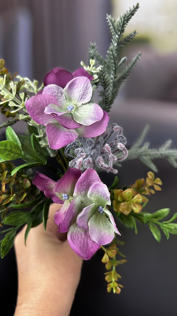 Deko Strauß Hortensie-Beere 30cm