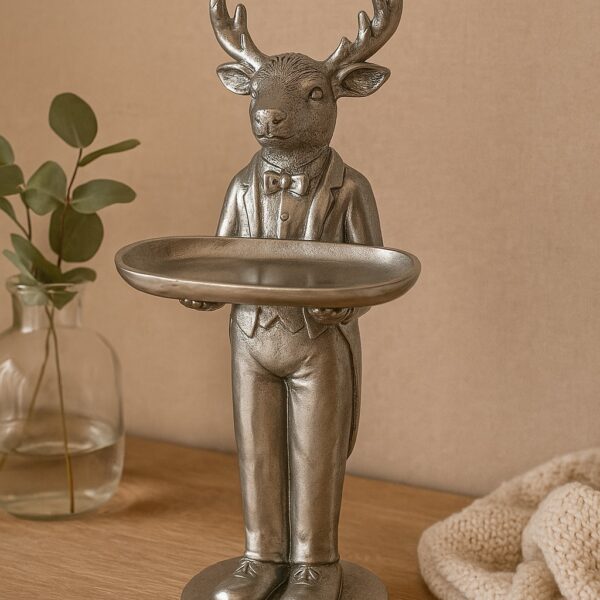 Deko Büste Hirsch 45 klassik silber