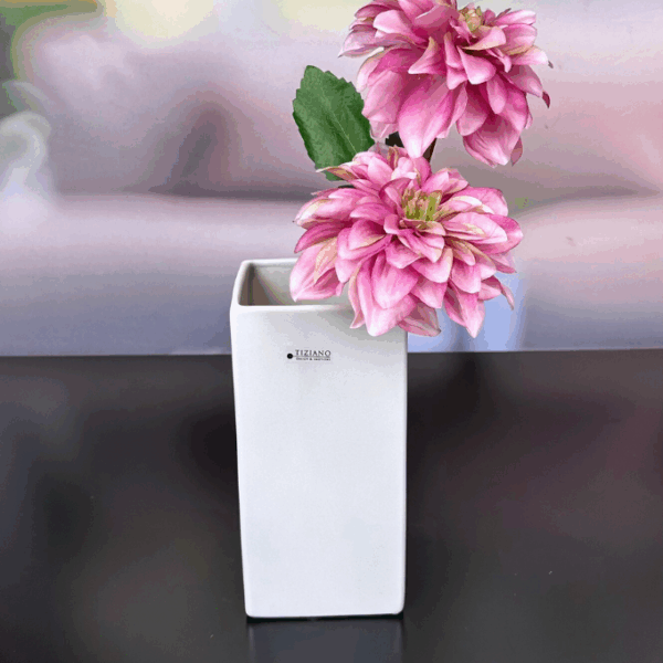 Vase Ascoli creme-weiß