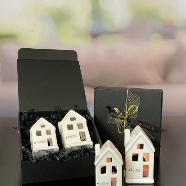 Geschenkbox M mit Teelichthaus Portofino