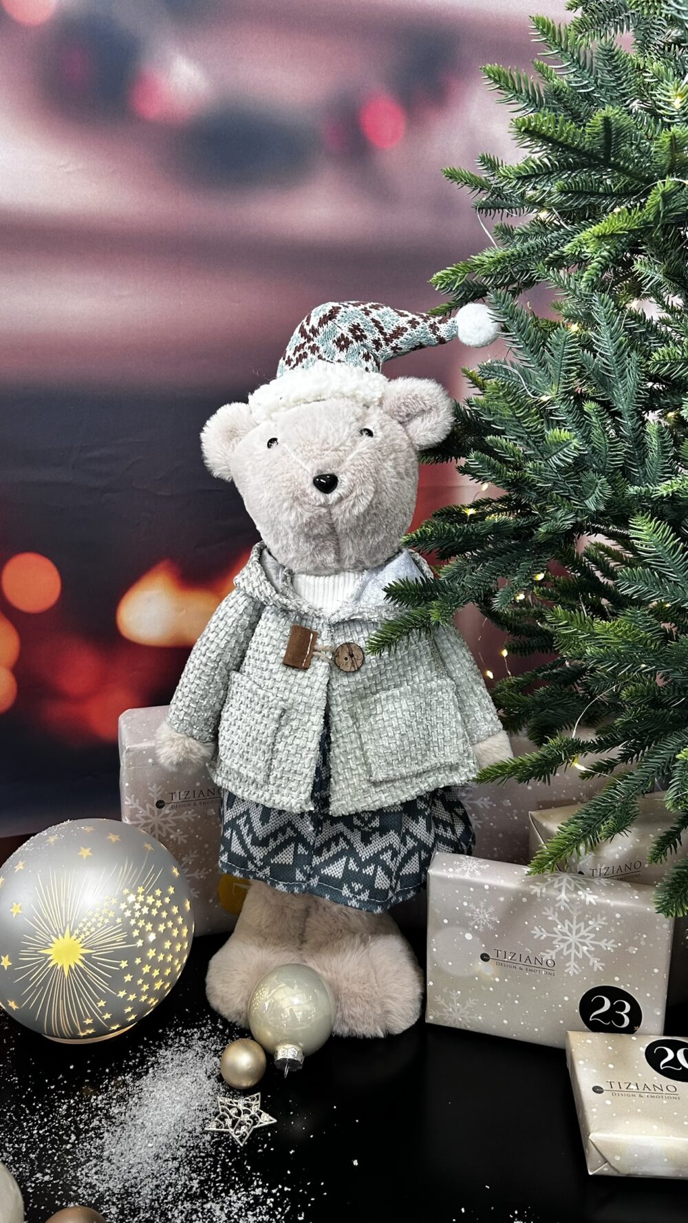 Deko Teddy stehend farbig – Bild 2