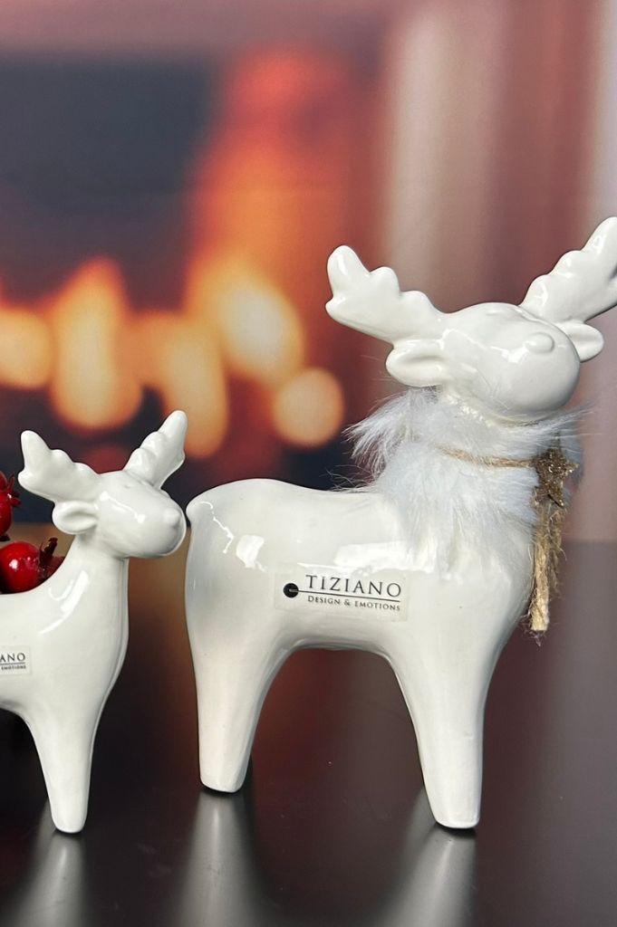 Deko Rentier Lars stehend creme-weiß – Bild 4