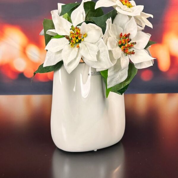 Vase Tosca creme-weiß