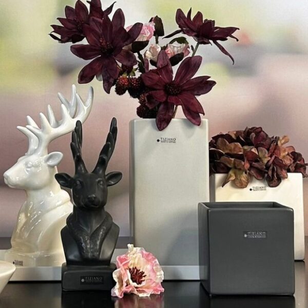 Vase Ascoli grau matt