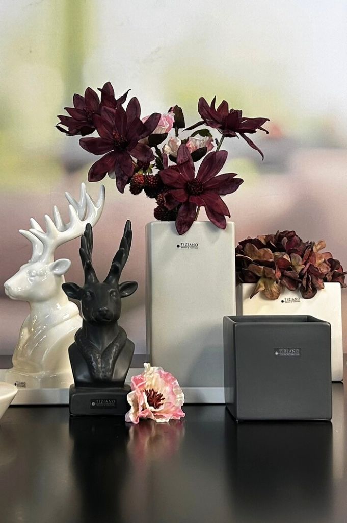 Vase Ascoli grau matt