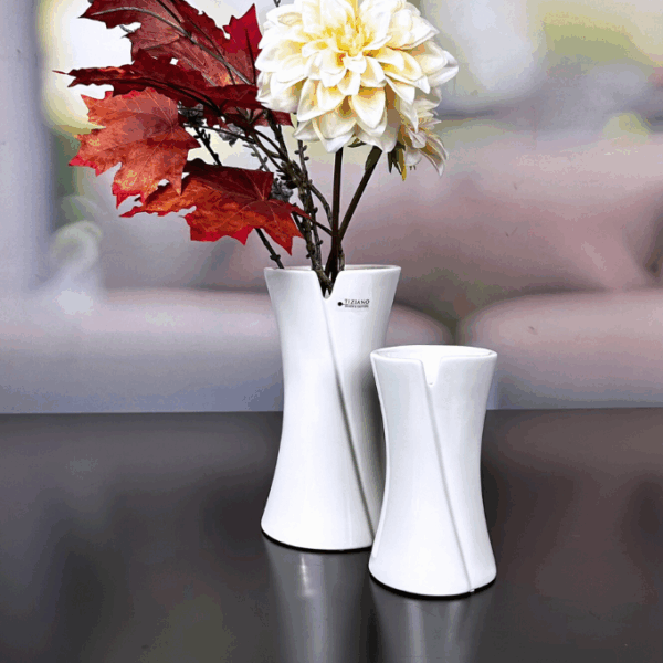 Vase Mondavio creme-weiß