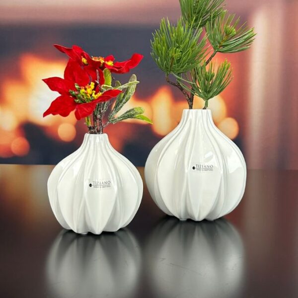Vase Alba creme-weiß