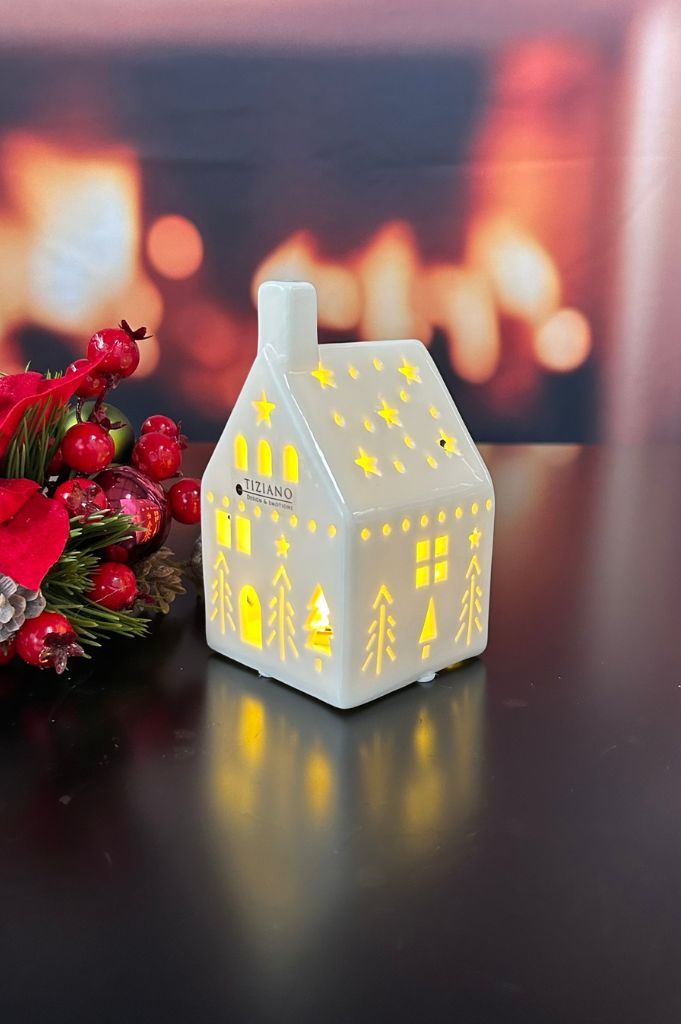 Deko Haus Ostia LED creme-weiß – Bild 3