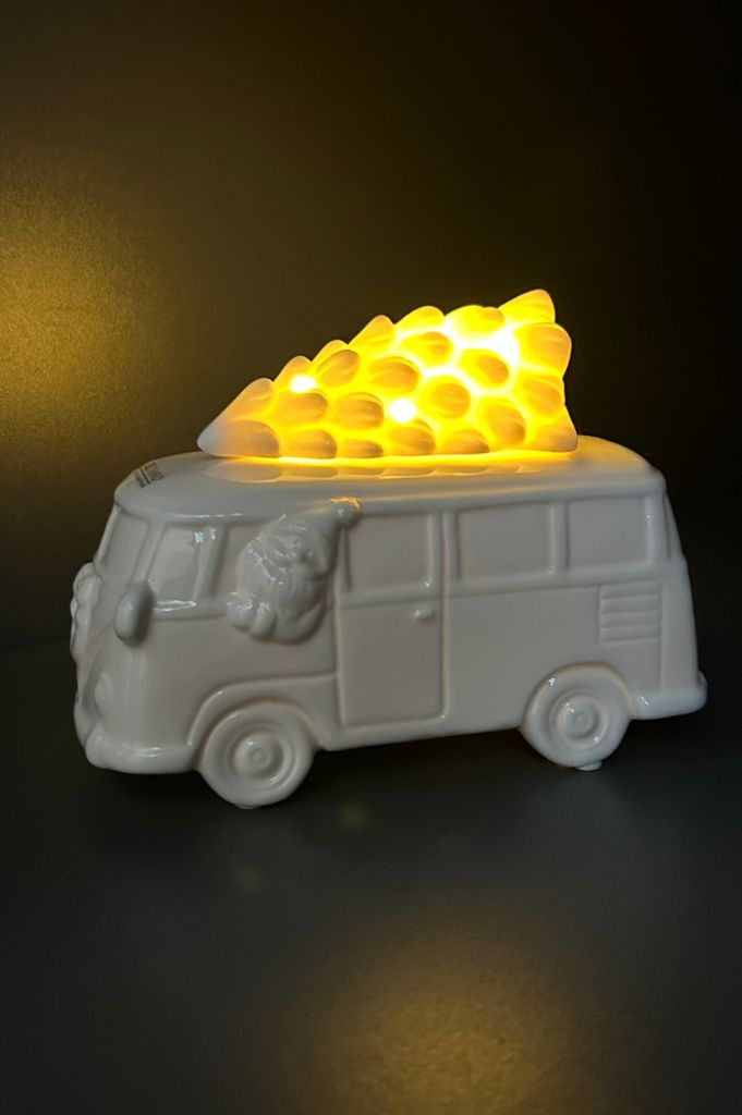 Deko Bus Parco mit Baum LED creme-weiß – Bild 3