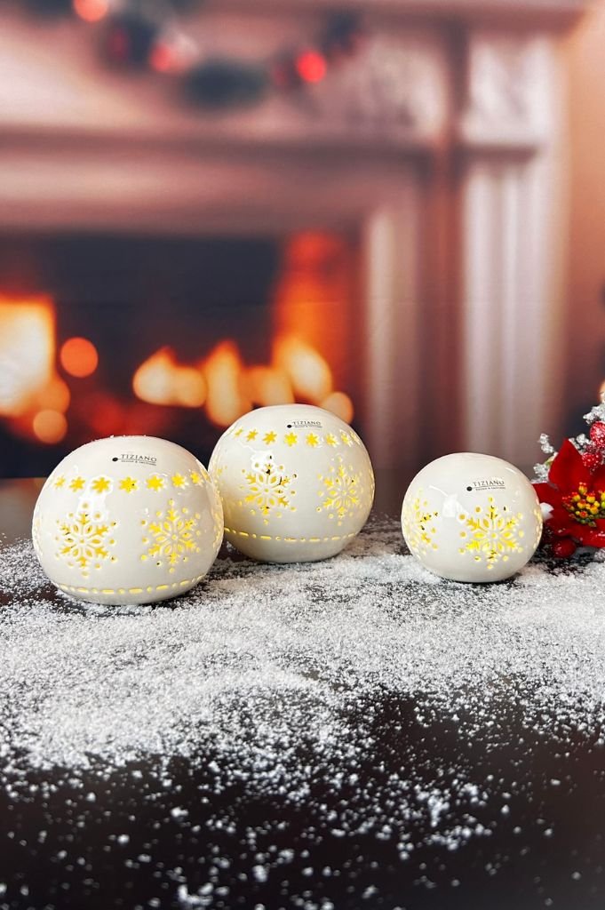 Deko Lichtkugel Splendore LED creme-weiß