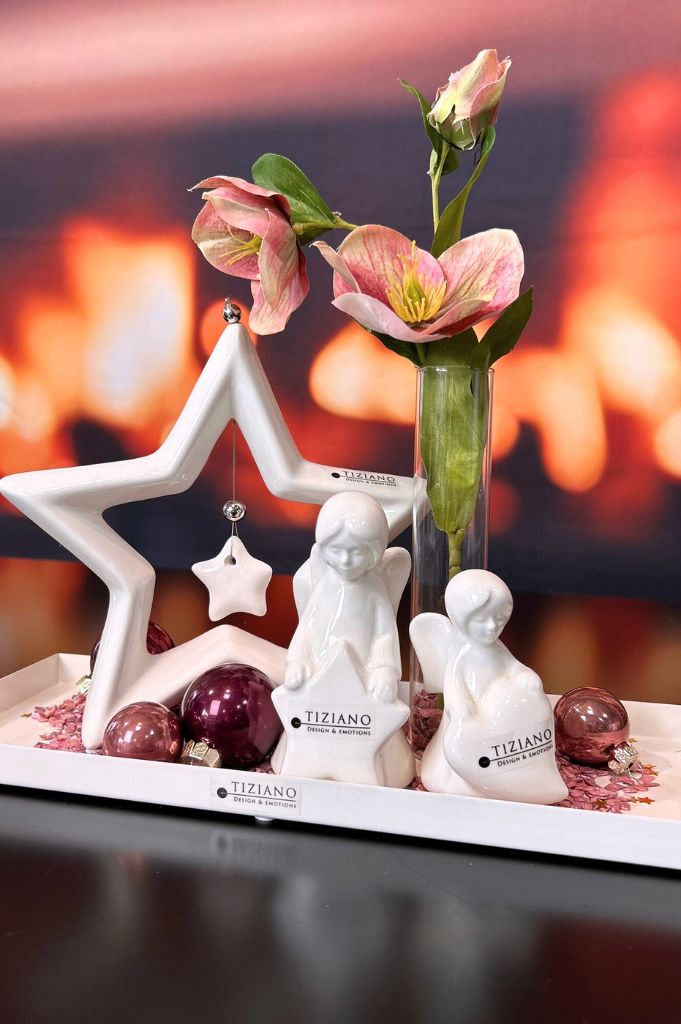 Adventset Metallschale Legri mit Engel Nora+Stern Saphira – Bild 3