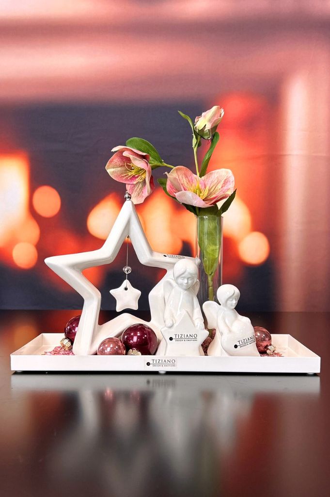 Adventset Metallschale Legri mit Engel Nora+Stern Saphira – Bild 4