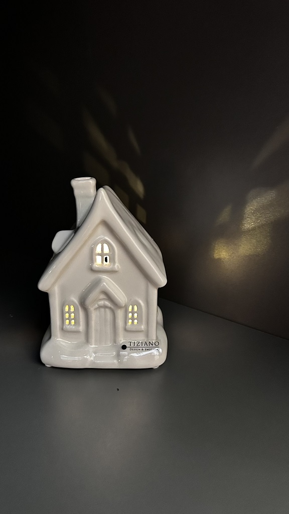 Deko Haus Cascata LED mit Schnee creme-weiß – Bild 5