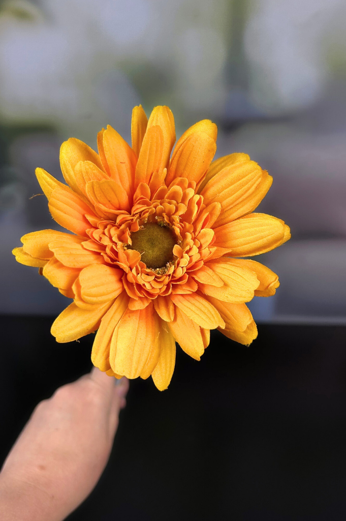Dekoblume Gerbera groß orange