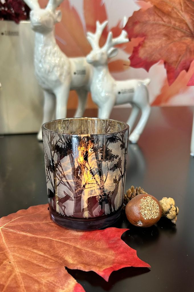 Tischlicht Waldzauber braun