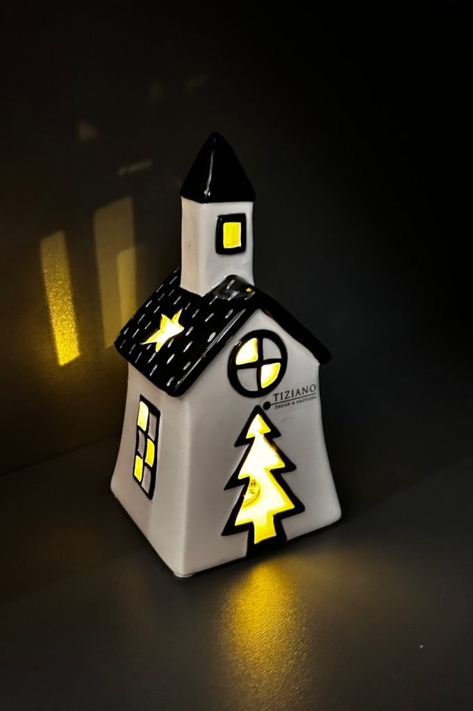 Deko Haus Pedaso LED schwarz/creme-weiß – Bild 5