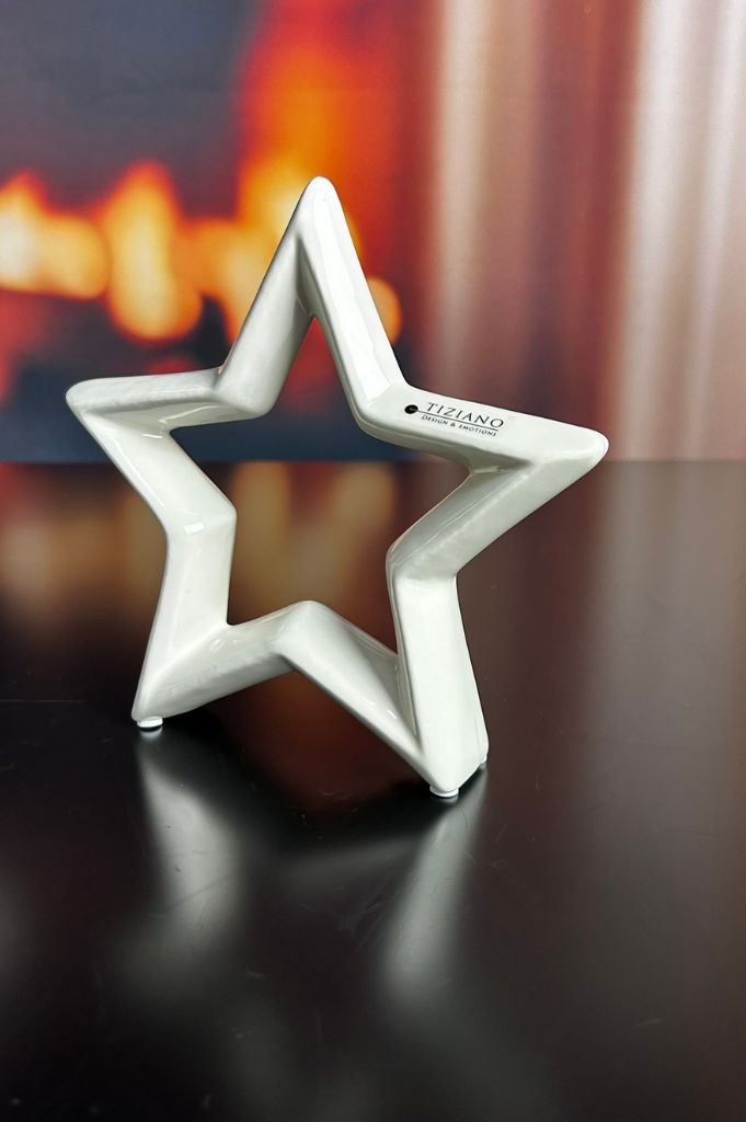 Deko Stern Saphira creme-weiß – Bild 3