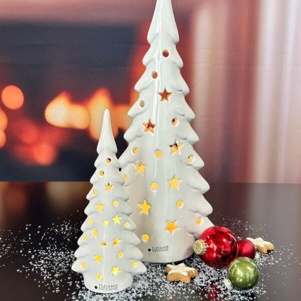 Deko Baum Trissiono LED creme-weiß