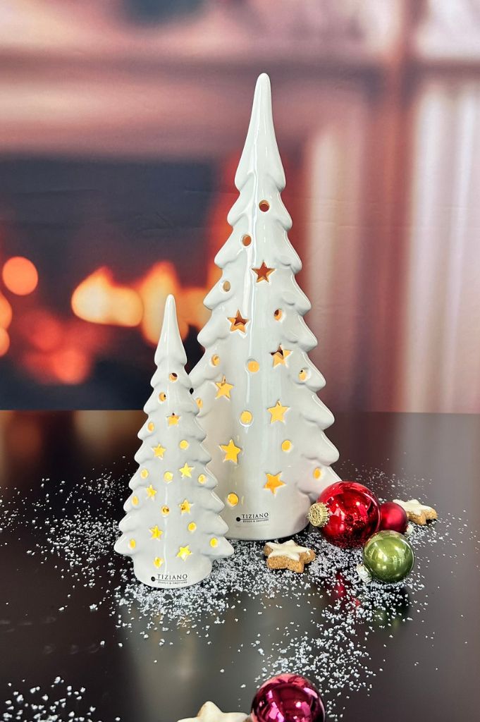 Deko Baum Trissiono LED creme-weiß