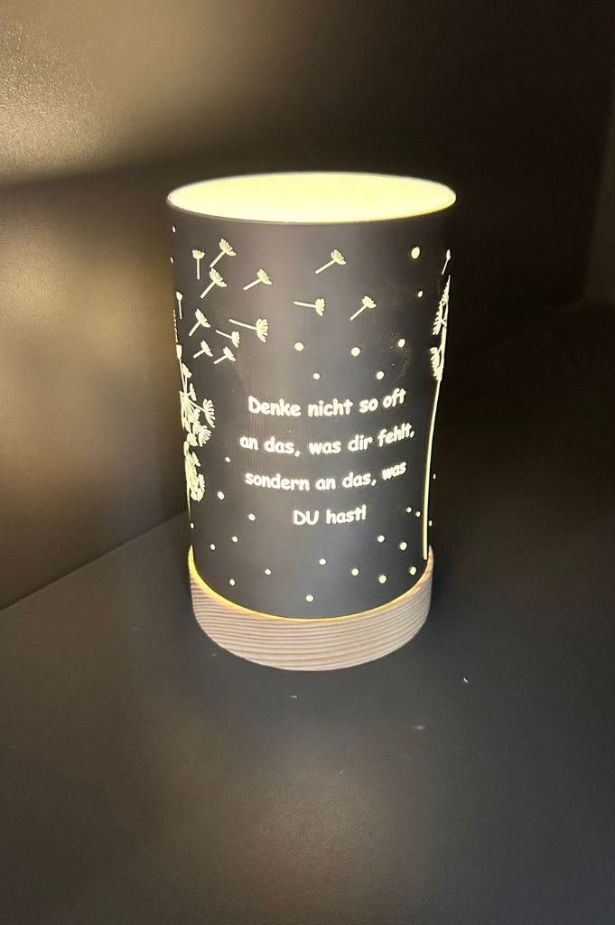 Dekolicht Denke nicht so oft 15cm anthrazit