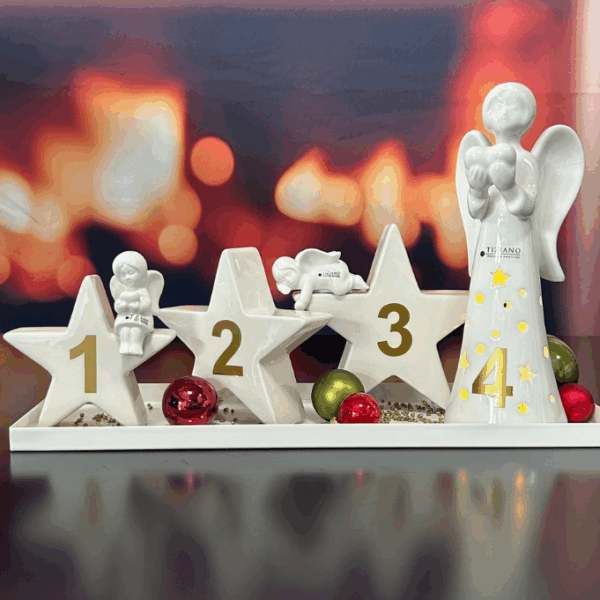 Dekoset Advent Metallschale Legri mit Stern Cometa+Laila