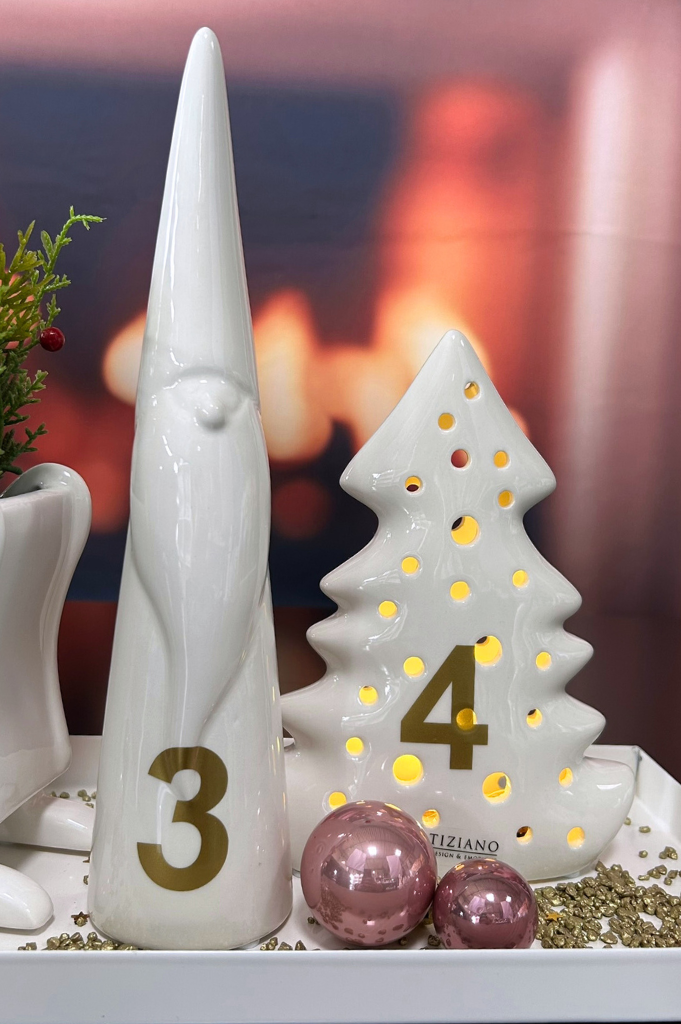 Dekoset Advent Metallschale Legri mit Hirsch Riola+Arvello – Bild 4