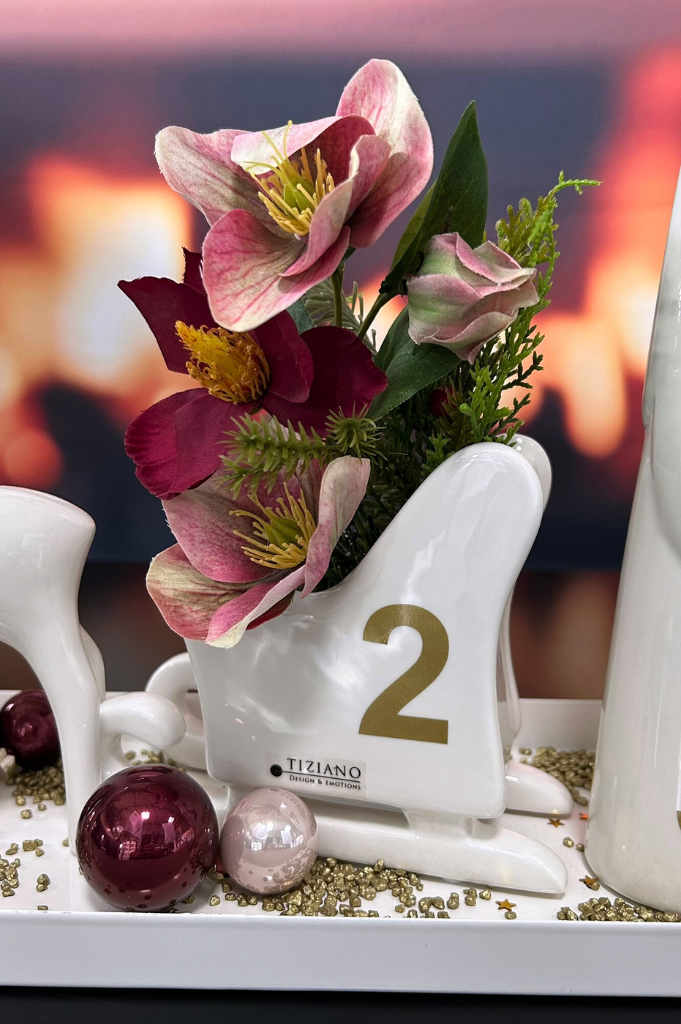 Dekoset Advent Metallschale Legri mit Hirsch Riola+Arvello – Bild 5