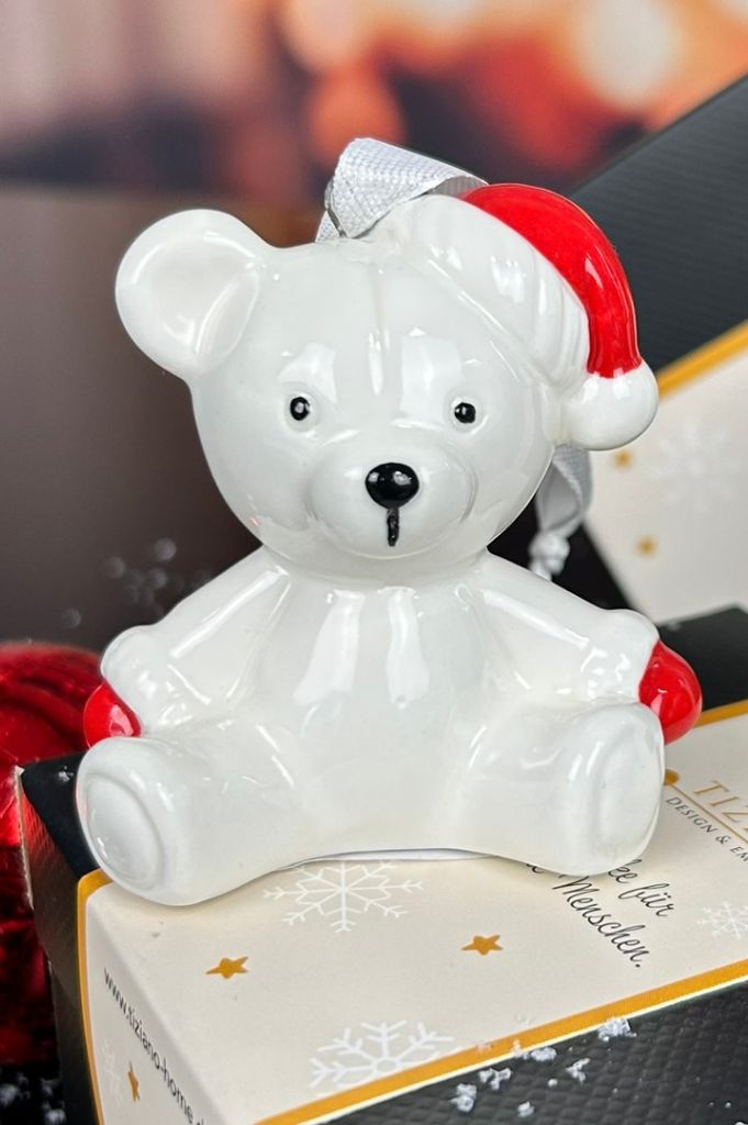 Deko Baumhänger Bär Baxter 7cm dekoriert – Bild 2