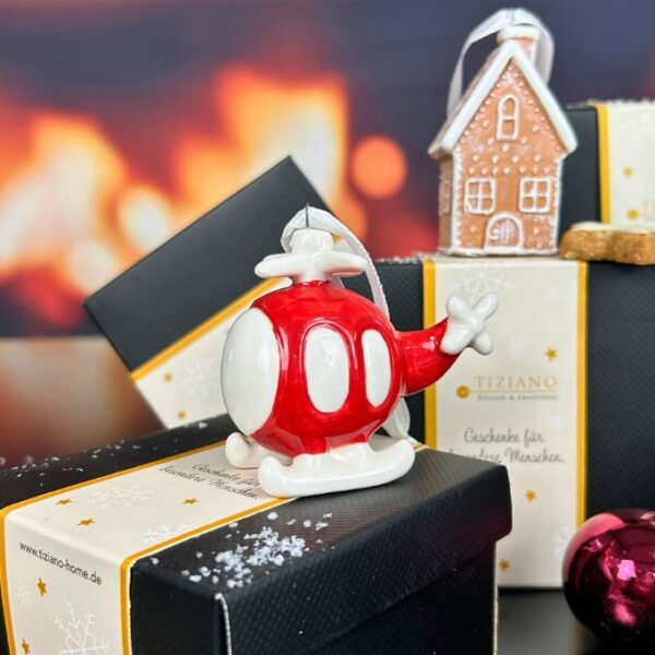 Deko Baumhänger Helicopter Cento 6,5cm dekoriert