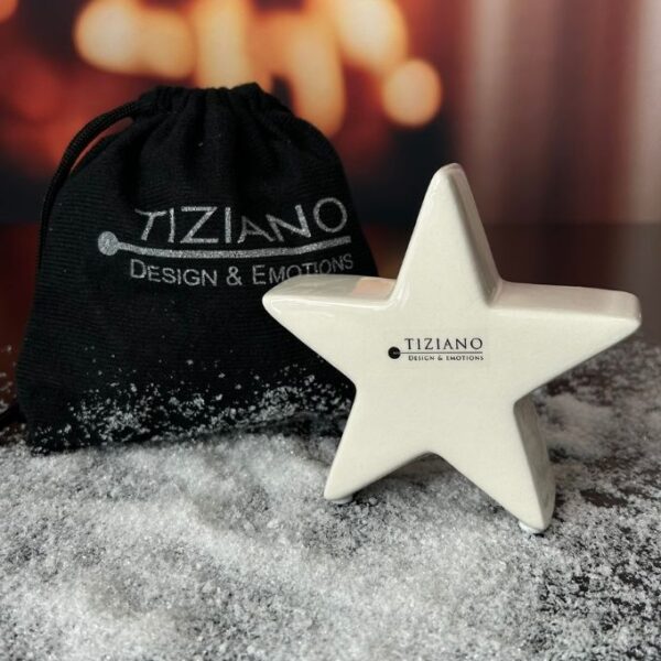 Geschenksäckchen Deko Stern Cometa creme-weiß