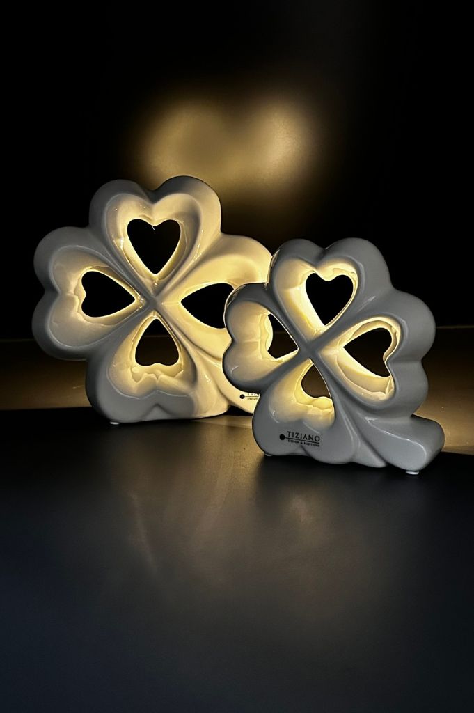 Deko Glücksblatt Felice LED creme – Bild 3