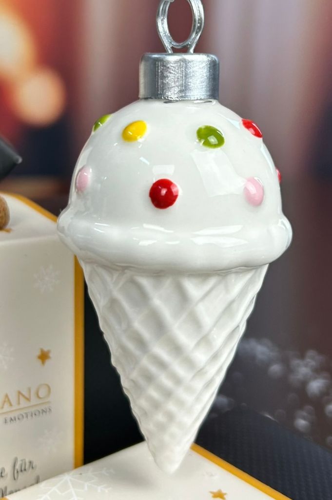 Deko Baumhänger Eis Fesco 8cm dekoriert – Bild 3