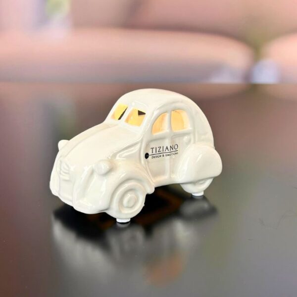 Deko Auto "Ente" Milo LED 12cm creme