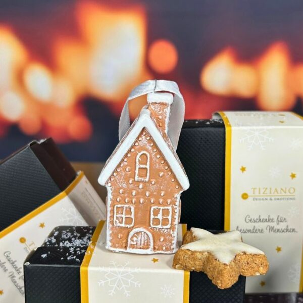 Deko Baumhänger Lebkuchenhaus Piani 7,5cm dekoriert