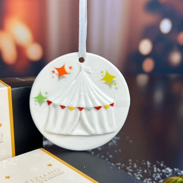 Deko Baumhänger Zirkuszelt Romano 7,5cm dekoriert