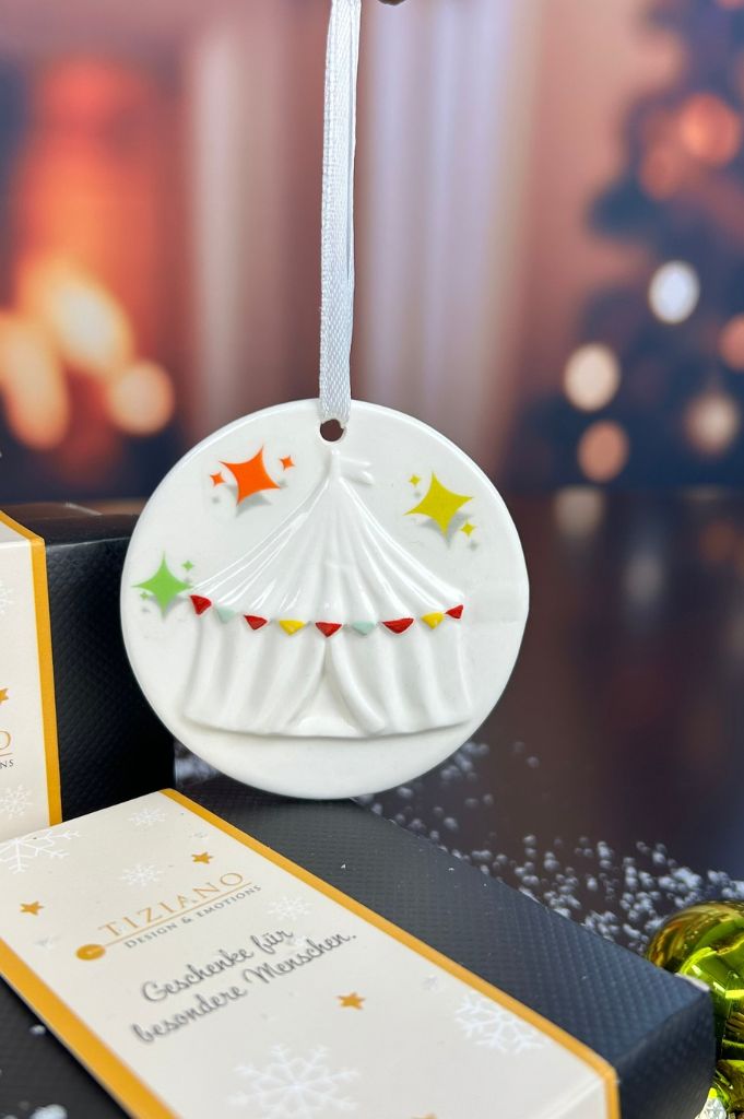 Deko Baumhänger Zirkuszelt Romano 7,5cm dekoriert