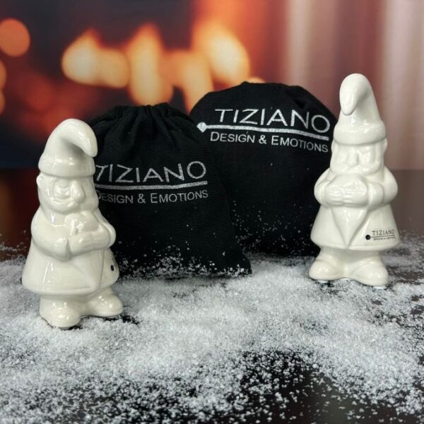 Gechenksäckchen Santa Sam mit Herz creme-weiß