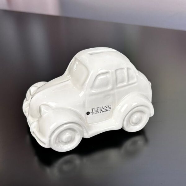 Spardose Auto Soldo 13cm creme