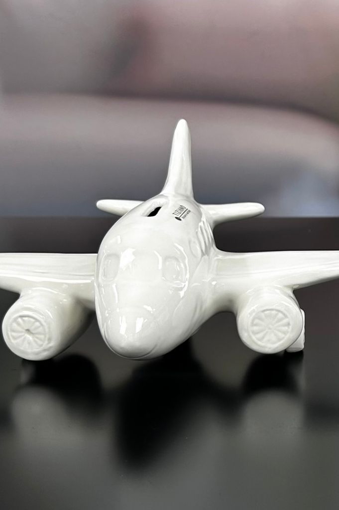 Spardose Flugzeug Soldo 13cm creme – Bild 3