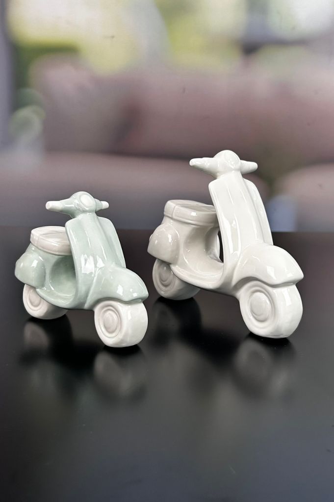 Deko Vespa Vespina 13cm mintgrün – Bild 3