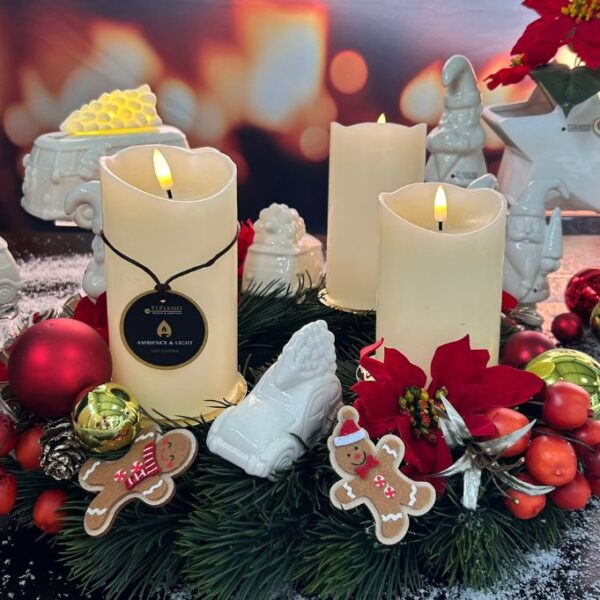 Adventskranz mit Kerze Sotto LED+Bus Caso+Herbie+Sam