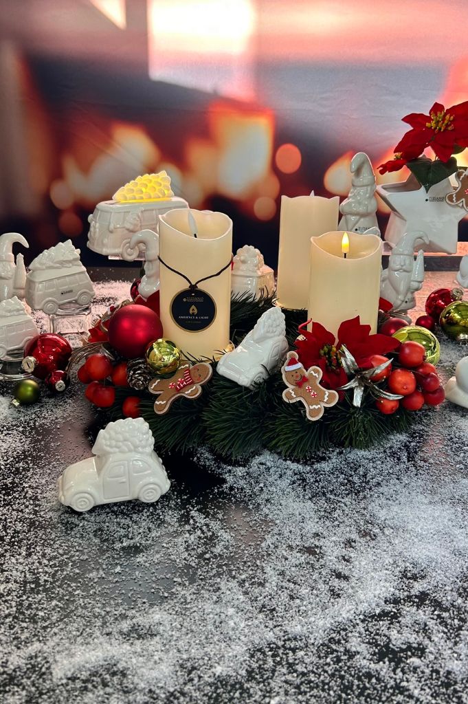 Adventskranz mit Kerze Sotto LED+Bus Caso+Herbie+Sam – Bild 2