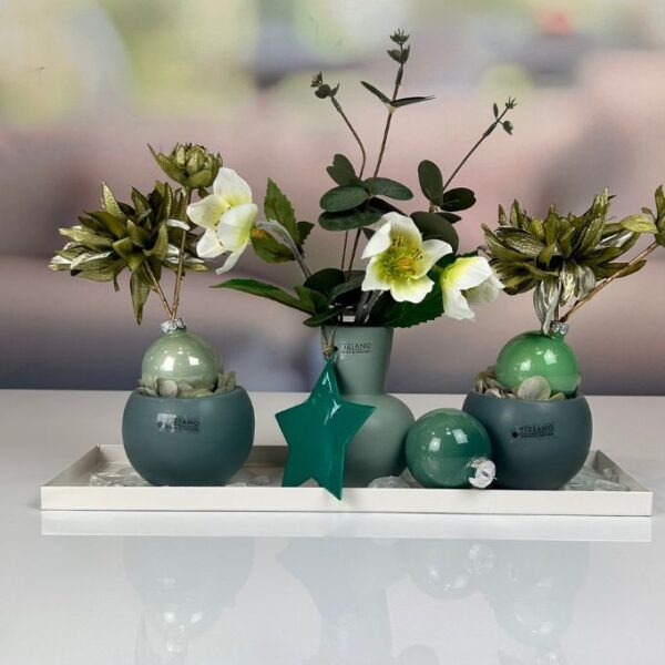 Metallschale Legri eckig creme-weiß